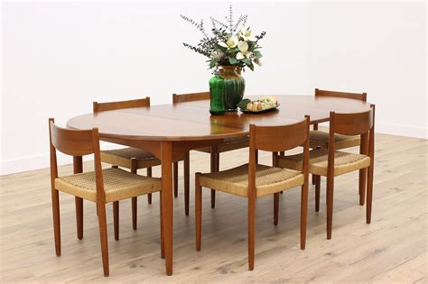 Midcentury Modern Vintage Danish Teak Dining Set Table Chairs Aml