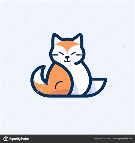 Lindo Gato Vector Logo Vector de stock por ©nadunprabodana 661924446