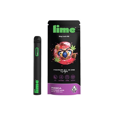 Lime Indica 1g Premium All In One Vape King Louis Xiii Golden We