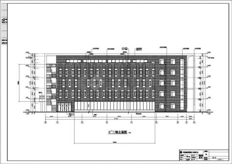 某中学1教学楼cad建筑图纸土木在线