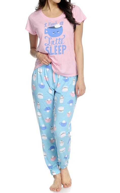 Womens And Womens Plus 2 Piece Jogger Sleep Set