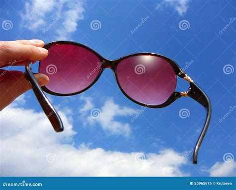 Through Rose Colored Glasses Stock Image Image Of Sunglasses Looking