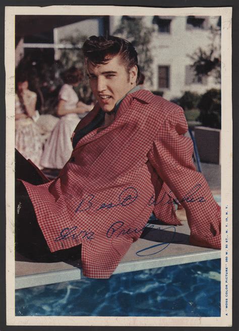 Lot Detail Elvis Presley Signed And Inscribed Promotional Picture Card