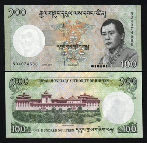 Bhutan 100 NGULTRUM P 32 2011 Tashichho Dzong UNC World Currency