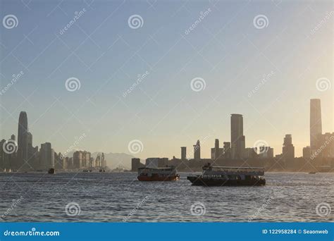 A Cityscape of Victoria Bay in Hong Kong, China. Editorial Stock Image ...