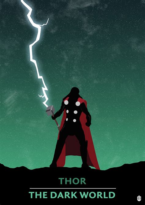 Thor The Dark World Minimalist Poster Etsy