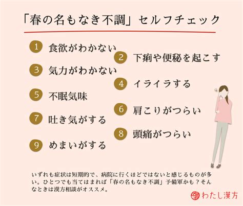 何となくつらい吐き気・めまい・不眠などを感じたら「春の名もなき不調」予備軍かも？漢方薬剤師監修「春の名もなき不調」セルフチェックリストを本日