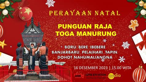 Perayaan Natal Punguan Raja Toga Manurung Sabtu Desember