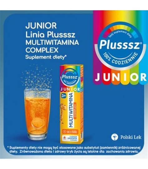 Plusssz Junior Multiwitamina Complex Tabletki Musuj Ce O Smaku