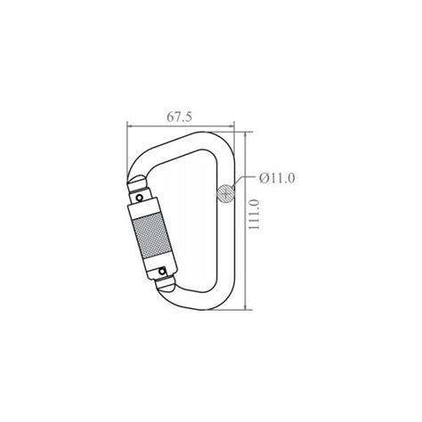 KRATOS SAFETY Mousqueton aluminium à verrouillage automatique 1 4 de