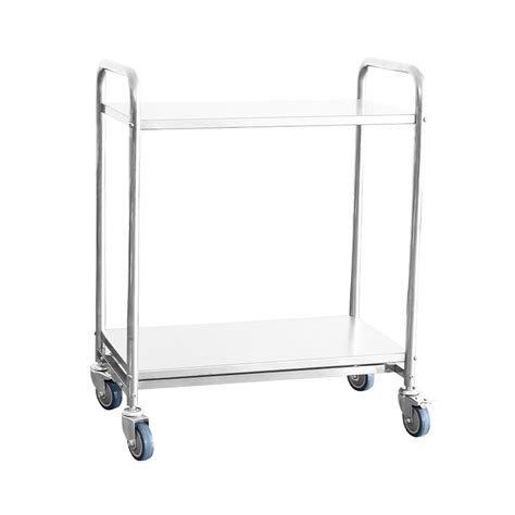 Mk S49 Hospital 2 Tier Stainless Steel Trolley