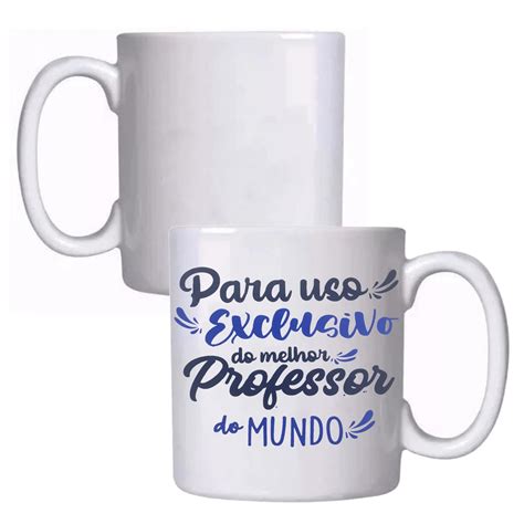 Kit De Canecas De Porcelana Para Uso Exclusivo Do Melhor Professor Do