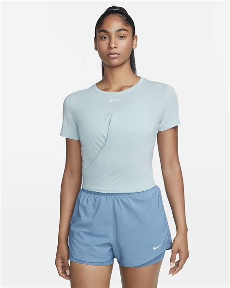 Haut court torsadé à manches courtes Nike Dri FIT One Luxe pour femme