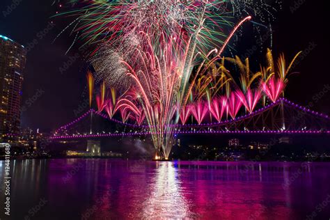 Story Bridge Fireworks Stock Photo | Adobe Stock