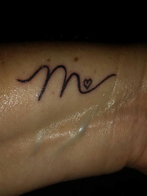 " M " initial tattoo | Initial tattoo, Tattoo lettering, Tattoo designs