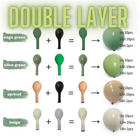 Olive Green Sage Green Nude Brown Apricot Balloon Garland Kit Double Stuffed Latex Kit For Baby