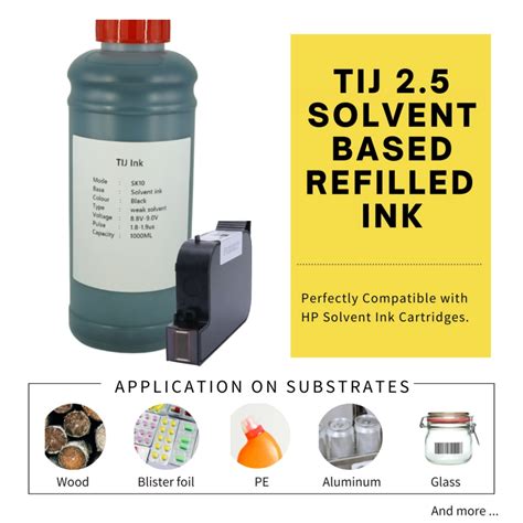 Uniplus Tij Fast Dry Solvent Based Black Ink Refill Ink Ml One