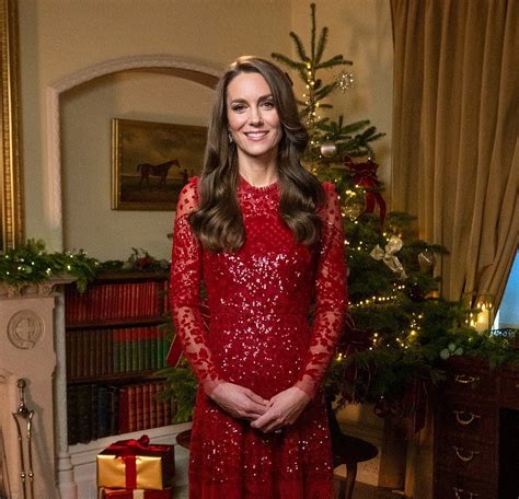 See Kate Middleton Shine In A Red Sequined Gown Ahead Of Christmas