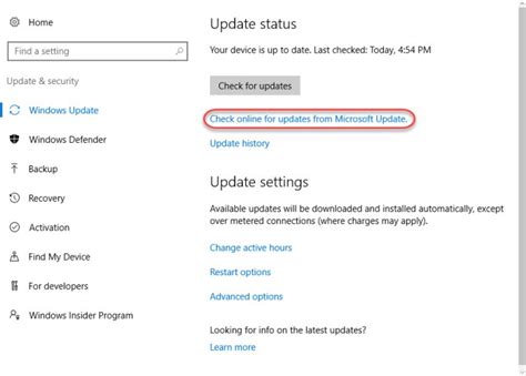 Disable Check Online For Updates From Microsoft Update” In Windows 10