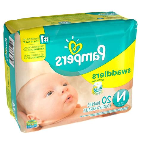 Pampers Swaddlers Diapers, Size Preemie Newborn 1 2