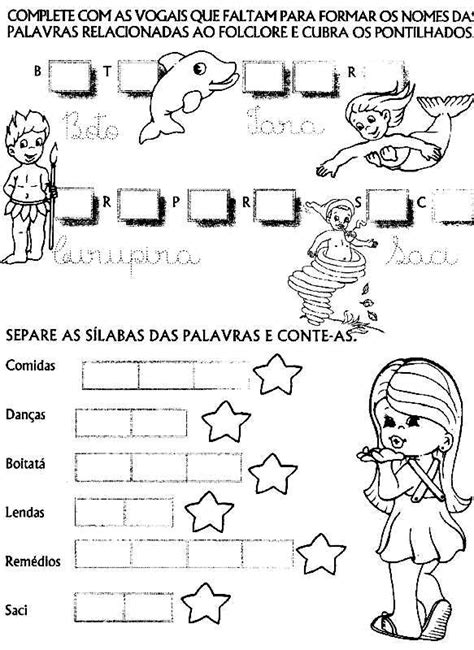 ATIVIDADES DE ALFABETIZAÇÃO JUNTANDO SÍLABAS VII PORTAL ESCOLA