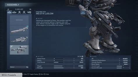 Armored Core Weapons And Guns List