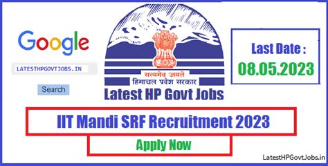 Iit Mandi Srf Recruitment 2023 Latest Hp Govt Jobs