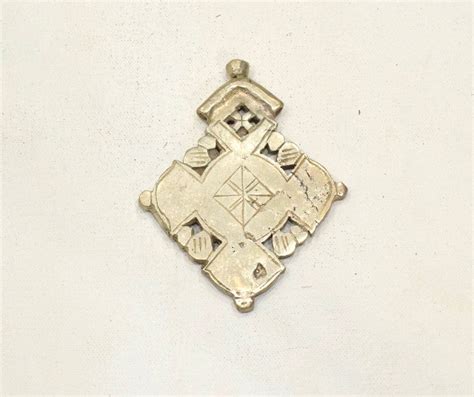 Ethiopain Painted Coptic Cross Icon Pendant