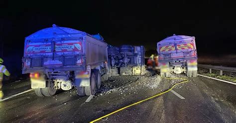 M1 Reopens At J22 After Crash Involving Three Lorries Nottinghamshire