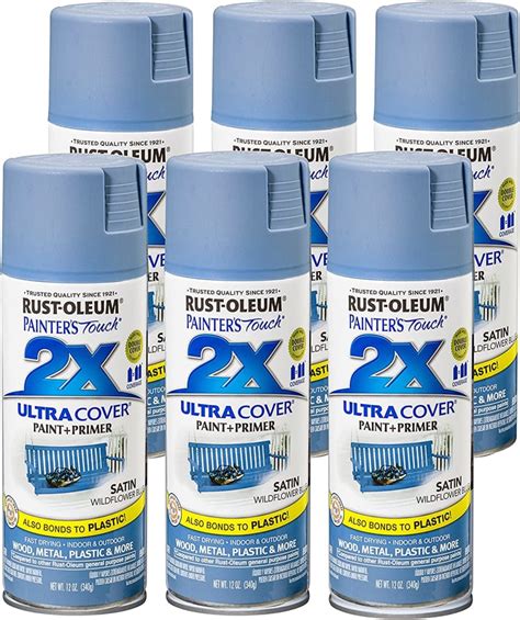 Rust Oleum Wildflower Blue Ultra Cover 2x Enamel Spray Paint 12 Oz Can