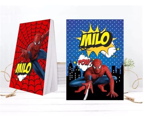 Anotadores Souvenir Spiderman X Full Color Hojas Mercadolibre