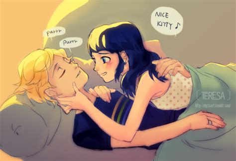 View Fanart Miraculous Ladybug Adrien And Marinette Kiss