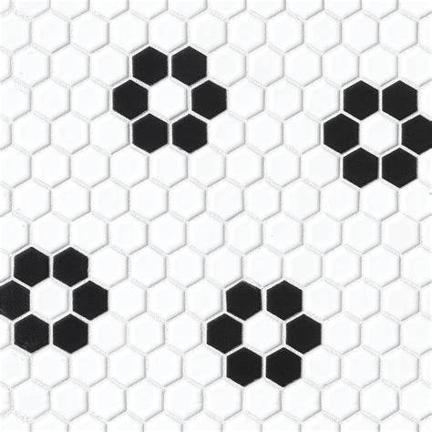 Black and white Honeycomb Tile at Lowes.com