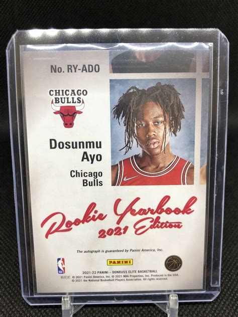 Donruss Elite Basketball Rookie Yearbook Auto Ayo Dosunmu Bulls