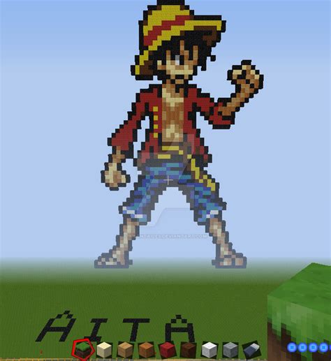 Luffy Pixel Art Minecraft