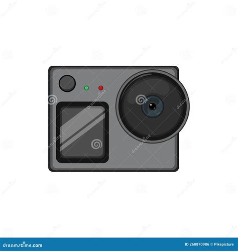 Photo Action Camera Cartoon Vector Illustration Stock Illustration