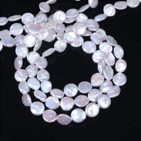 Coin Pearl Cultured Freshwater Pearl Beadsinspirational Natural White 10 11mm Hole Approx