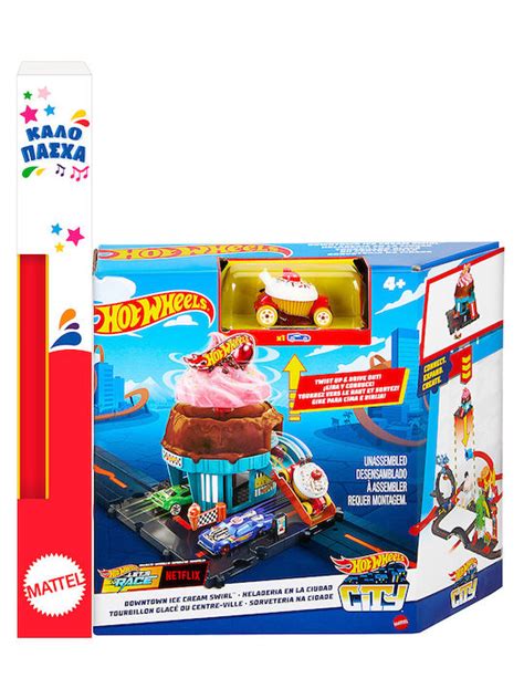 Παιχνιδολαμπάδα Downtown Ice Cream Swirl για Ετών Hot Wheels Skroutz gr
