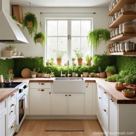 eco friendly kitchen design stable diffusion