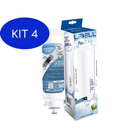 Kit 4 Refil Filtro Para Purificador de Água Libell fit no Shoptime