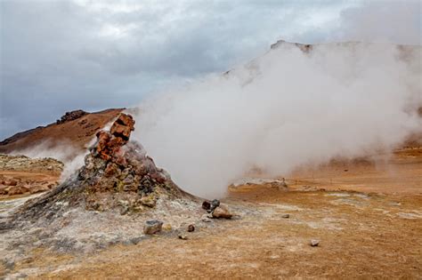 Volcano Fumarole In Iceland Stock Photo Download Image Now