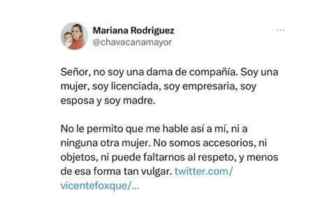 Qu Dijo Vicente Fox Sobre Mariana Rodr Guez Telediario M Xico