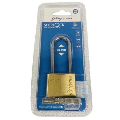 Godrej Sherlock Padlock Solid Brass 2596 40mm HMR Shop N Bid