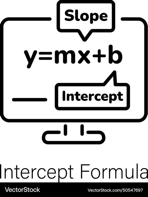 Intercept formula Royalty Free Vector Image - VectorStock