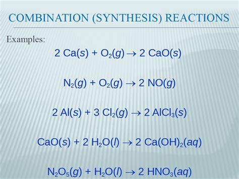 Combination Reaction Examples Pdf at Odis Maynard blog