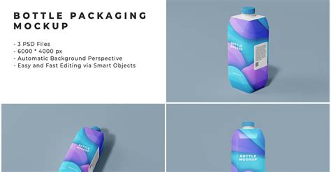 Bottle Packaging Mockup Template #338587 - TemplateMonster