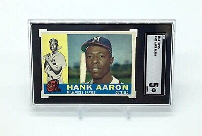 Topps Hank Aaron Braves Hof Sgc Sharp Card Ebay