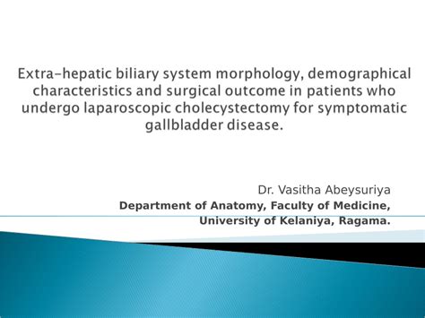 Pdf Extra Hepatic Biliary System Morphology Demographical