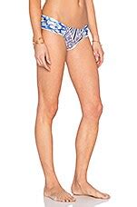 Mara Hoffman Side Ruched Bikini Bottom In Peacocks Pastel Pink Revolve