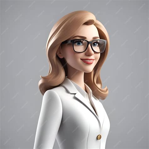 Free Photo Portrait Of A Beautiful Business Woman Wearing Glasses And